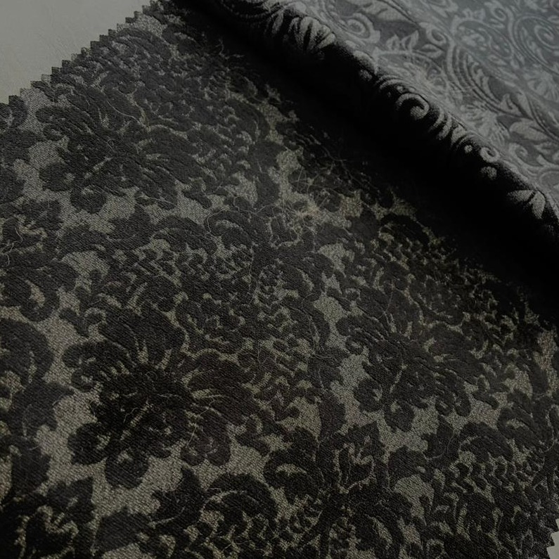 ژاکارد مخمل مشکی لمه دار